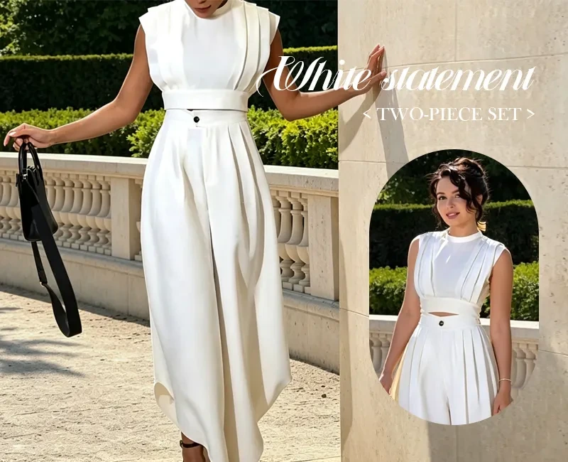 White statement two-piece set